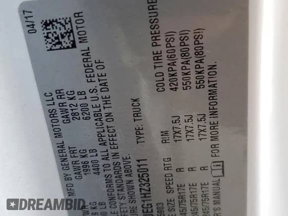 2017 Chevrolet Silverado 2500HD Work Truck z VIN 1GC0CUEG1HZ325011, wystawiony jako Copart lot #72134674 z przebiegiem 73 368 mil mil oraz Szkoda całkowita • Salvage title. Historia ofert i sprzedaży dostępna na DreamBid. Obrazek 12.