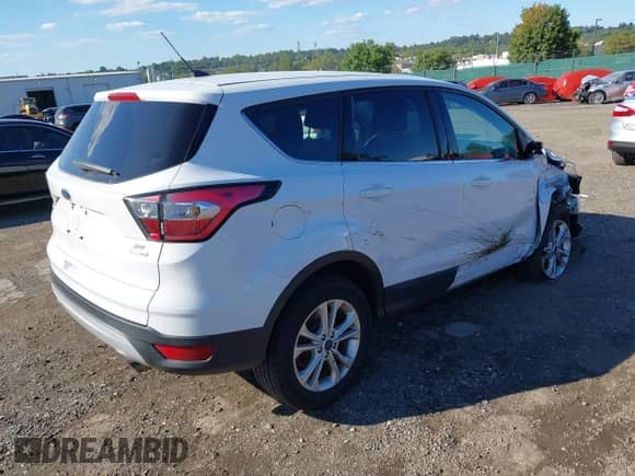 2017 Ford Escape SE with VIN 1FMCU9GD1HUE75803, listed as a IAAI auction lot 43172761 with 27,469 mi miles and . Bid and sale history available at DreamBid. Image 4.
