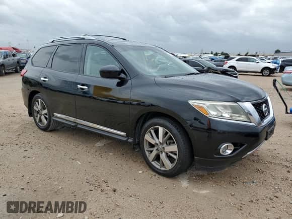 2014 Nissan Pathfinder Platinum z VIN 5N1AR2MN6EC700389, wystawiony jako Copart lot #81000704 z przebiegiem 150 105 mil mil oraz Szkoda całkowita • Salvage title. Historia ofert i sprzedaży dostępna na DreamBid. Obrazek 4.