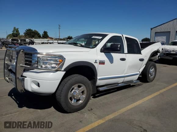 2008 Dodge 2500 SLT with VIN 3D7KS28A28G195768, listed as a Copart auction lot 68337115 with Not provided miles and Salvage title. Bid and sale history available at DreamBid. Image 1.