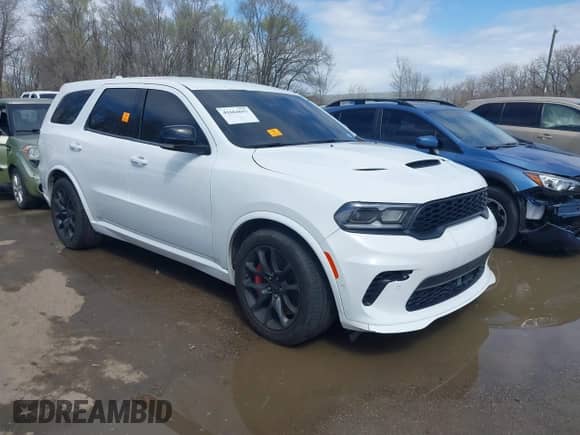 2021 Dodge Durango SRT Hellcat with VIN 1C4SDJH96MC762632, listed as a IAAI auction lot 41664693 with 29,236 mi miles and . Bid and sale history available at DreamBid. Image 1.