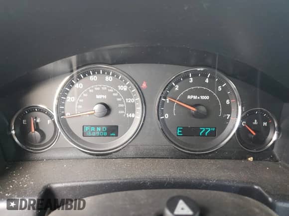 2007 Jeep Commander Limited with VIN 1J8HG58P27C520330, listed as a Copart auction lot 54595745 with 168,908 mi miles and Salvage title. Bid and sale history available at DreamBid. Image 9.