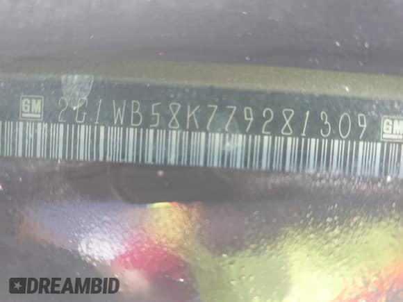 2007 Chevrolet Impala LS с VIN 2G1WB58K779281309, выставлен на аукционе IAAI как лот 43262437 с пробегом 185 846 миль миль и . История ставок и продаж доступна на DreamBid. Изображение 9.