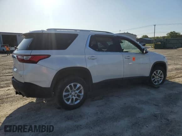 2018 Chevrolet Traverse LT Cloth with VIN 1GNERGKW1JJ281895, listed as a Copart auction lot 51934215 with Not provided miles and Salvage title. Bid and sale history available at DreamBid. Image 3.