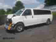 2017 Chevrolet Express Passenger LT with VIN 1GAZGPFG1H1180345, listed as a Copart auction lot 59101435 with 146,791 mi miles and Salvage title. Bid and sale history available at DreamBid. Image 1.