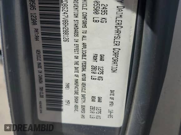 2006 Dodge Magnum SXT с VIN 2D8GZ47V86H288126, выставлен на аукционе Copart как лот 49919715 с пробегом 245 065 миль миль и Списание • Salvage title. История ставок и продаж доступна на DreamBid. Изображение 15.