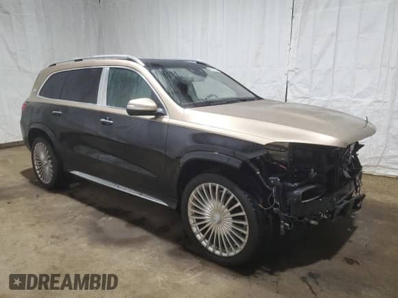2023 Mercedes-Benz GLS with VIN 4JGFF8HB0PA960402, listed as a Copart auction lot 82216224 with 32,892 mi miles and Salvage title. Bid and sale history available at DreamBid. Image 4.