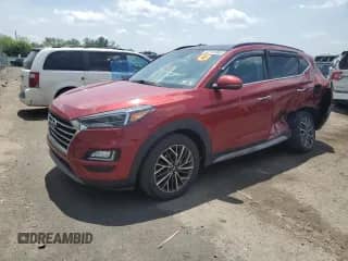 2021 Hyundai Tucson Limited with VIN KM8J3CAL4MU386857, listed as a Copart auction lot 62161895 with 73,100 mi miles and Salvage title. Bid and sale history available at DreamBid. Image 1.