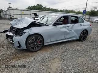 2025 BMW 3 Series M340i xDrive z VIN 3MW69FT04S8F01672, wystawiony jako Copart lot #67652065 z przebiegiem 6 346 mil mil oraz Szkoda całkowita • Salvage title. Historia ofert i sprzedaży dostępna na DreamBid. Obrazek 1.