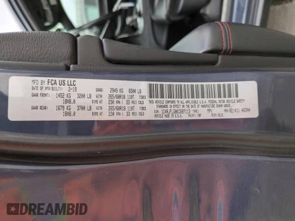 2019 Jeep Grand Cherokee Trailhawk with VIN 1C4RJFLG8KC697113, listed as a Copart auction lot 65579955 with 77,574 mi miles and Salvage title. Bid and sale history available at DreamBid. Image 14.