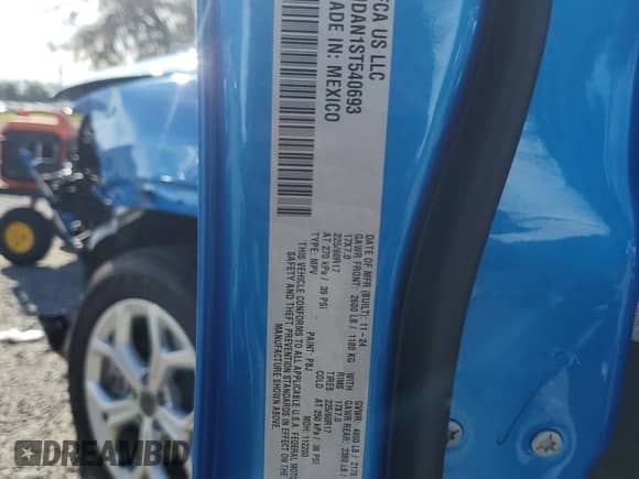 2025 Jeep Compass Sport with VIN 3C4NJDAN1ST540693, listed as a Copart auction lot 81114245 with 2,813 mi miles and Salvage title. Bid and sale history available at DreamBid. Image 14.