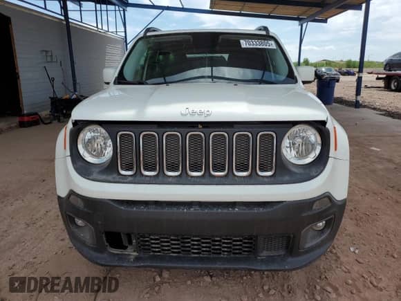 2017 Jeep Renegade Latitude z VIN ZACCJABB5HPF83508, wystawiony jako Copart lot #70333805 z przebiegiem 62 868 mil mil oraz Szkoda całkowita • Salvage title. Historia ofert i sprzedaży dostępna na DreamBid. Obrazek 5.
