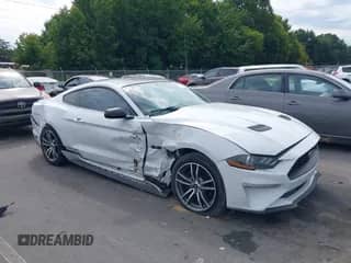 2018 Ford Mustang EcoBoost with VIN 1FA6P8TH4J5174427, listed as a IAAI auction lot 43092751 with 46,608 mi miles and . Bid and sale history available at DreamBid. Image 1.