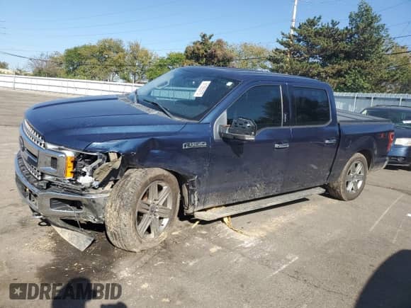 2018 Ford F-150 XLT z VIN 1FTEW1EP3JFB03380, wystawiony jako Copart lot #81893975 z przebiegiem 154 794 mil mil oraz Szkoda całkowita • Salvage title. Historia ofert i sprzedaży dostępna na DreamBid. Obrazek 1.
