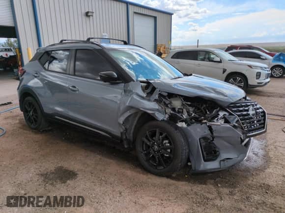 2023 Nissan Kicks SR with VIN 3N1CP5DV1PL482635, listed as a Copart auction lot 66876275 with 24,567 mi miles and Salvage title. Bid and sale history available at DreamBid. Image 4.