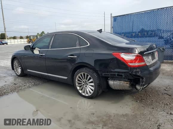 2015 Hyundai Equus Ultimate с VIN KMHGH4JHXFU092668, выставлен на аукционе Copart как лот 59670575 с пробегом 87 297 миль миль и Списание • Salvage title. История ставок и продаж доступна на DreamBid. Изображение 2.