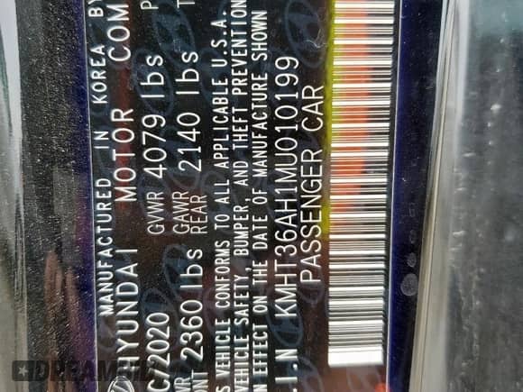 2021 Hyundai Veloster z VIN KMHT36AH1MU010199, wystawiony jako Copart lot #60843695 z przebiegiem 54 393 mil mil oraz Szkoda całkowita • Salvage title. Historia ofert i sprzedaży dostępna na DreamBid. Obrazek 13.