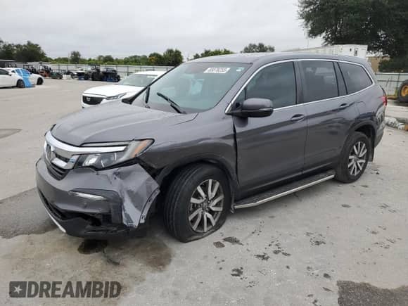 2020 Honda Pilot EX-L z VIN 5FNYF5H56LB007166, wystawiony jako Copart lot #85878255 z przebiegiem 42 417 mil mil oraz Nie do naprawy • Non repairable. Historia ofert i sprzedaży dostępna na DreamBid. Obrazek 1.