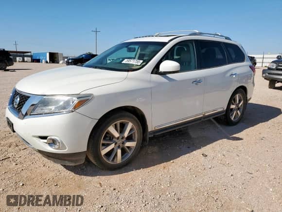 2013 Nissan Pathfinder SV z VIN 5N1AR2MN5DC668453, wystawiony jako Copart lot #59571755 z przebiegiem 188 915 mil mil oraz Czysty tytuł • Clean title. Historia ofert i sprzedaży dostępna na DreamBid. Obrazek 1.