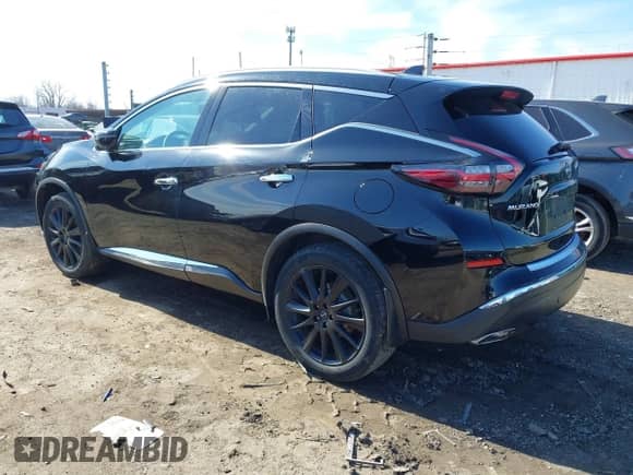 2023 Nissan Murano SL with VIN 5N1AZ2CS9PC104672, listed as a IAAI auction lot 41697937 with 135,285 mi miles and . Bid and sale history available at DreamBid. Image 3.