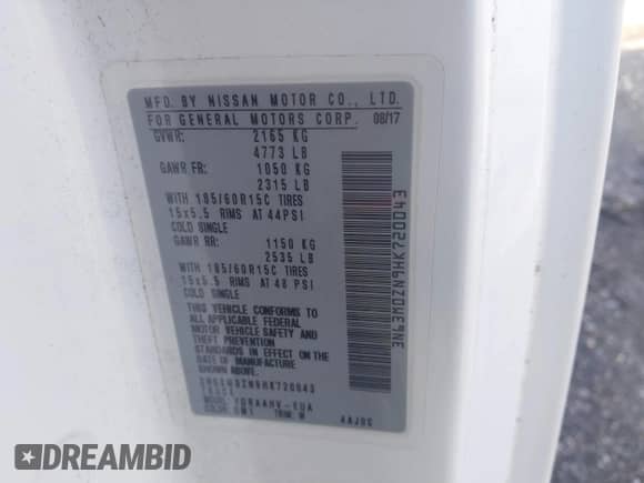 2017 Chevrolet City Express Cargo LT с VIN 3N63M0ZN9HK720043, выставлен на аукционе IAAI как лот 41831893 с пробегом Не указан миль и . История ставок и продаж доступна на DreamBid. Изображение 9.