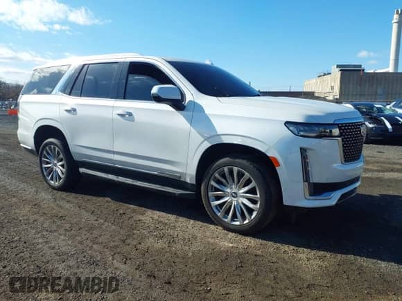 2021 Cadillac Escalade Premium Luxury with VIN 1GYS4BKLXMR394649, listed as a IAAI auction lot 41474731 with 85,268 mi miles and . Bid and sale history available at DreamBid. Image 1.