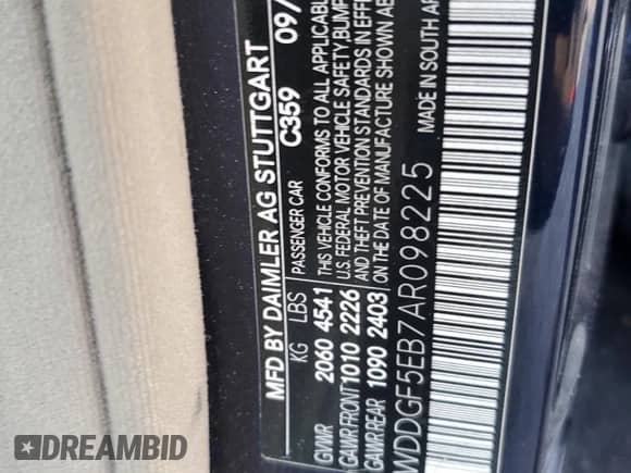 2010 Mercedes-Benz C 300 Sport z VIN WDDGF5EB7AR098225, wystawiony jako Copart lot #84482665 z przebiegiem 169 710 mil mil oraz Szkoda całkowita • Salvage title. Historia ofert i sprzedaży dostępna na DreamBid. Obrazek 13.