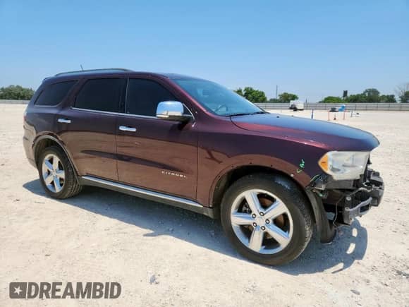 2012 Dodge Durango Citadel with VIN 1C4SDHET0CC120012, listed as a Copart auction lot 60443145 with 179,772 mi miles and Salvage title. Bid and sale history available at DreamBid. Image 4.