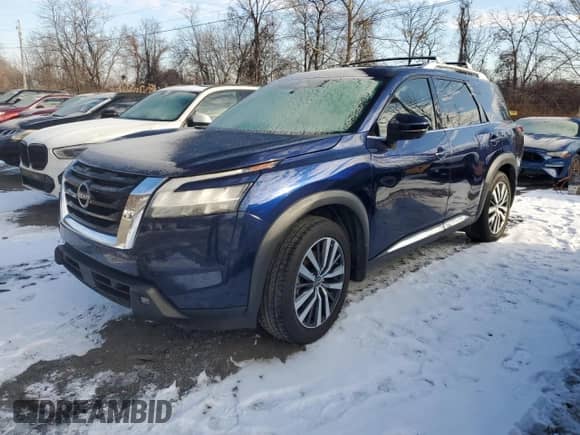 2022 Nissan Pathfinder Platinum с VIN 5N1DR3DH1NC219172, выставлен на аукционе Copart как лот 50154845 с пробегом 57 108 миль миль и Списание • Salvage title. История ставок и продаж доступна на DreamBid. Изображение 1.