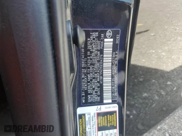 2015 Toyota Camry SE z VIN 4T1BF1FK7FU104276, wystawiony jako Copart lot #80917265 z przebiegiem 144 738 mil mil oraz Szkoda całkowita • Salvage title. Historia ofert i sprzedaży dostępna na DreamBid. Obrazek 12.