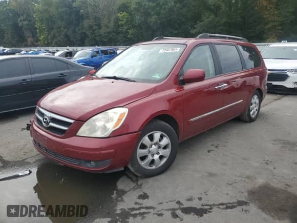 2007 Hyundai Entourage GLS with VIN KNDMC233076017141, listed as a Copart auction lot 72407684 with 204,351 mi miles and Salvage title. Bid and sale history available at DreamBid. Image 1.