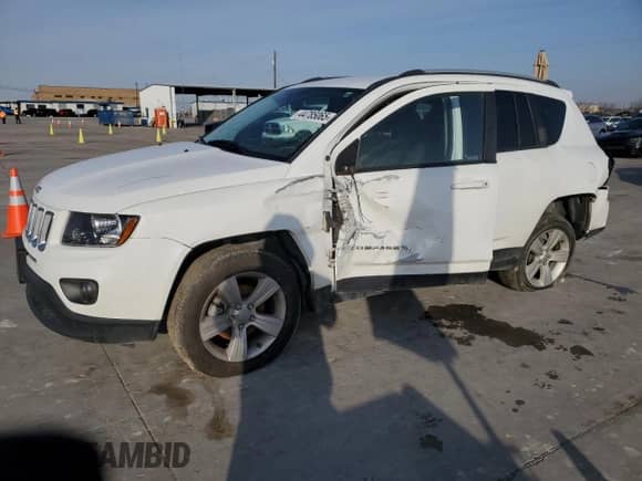 2017 Jeep Compass Sport with VIN 1C4NJCBA7HD146278, listed as a Copart auction lot 44785065 with 104,816 mi miles and Salvage title. Bid and sale history available at DreamBid. Image 1.
