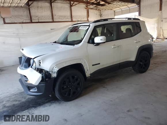 2017 Jeep Renegade Latitude with VIN ZACCJBBB0HPE85444, listed as a Copart auction lot 84538345 with 102,299 mi miles and Salvage title. Bid and sale history available at DreamBid. Image 1.