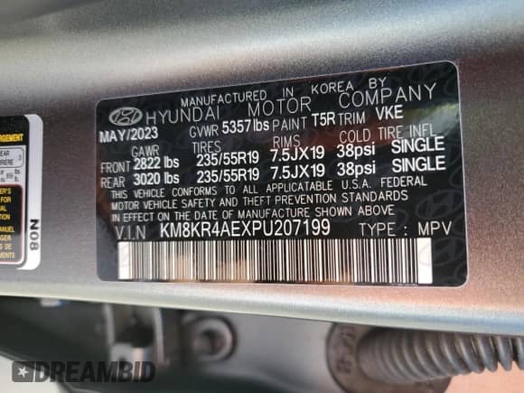 2023 Hyundai Ioniq 5 Limited с VIN KM8KR4AEXPU207199, выставлен на аукционе Copart как лот 70497215 с пробегом 35 554 миль миль и Списание • Salvage title. История ставок и продаж доступна на DreamBid. Изображение 12.