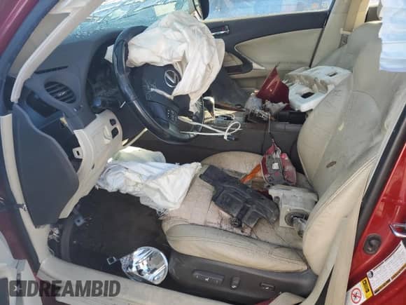 2010 Lexus IS 250 z VIN JTHBF5C27A2094545, wystawiony jako Copart lot #80739005 z przebiegiem Nie podano mil oraz Szkoda całkowita • Salvage title. Historia ofert i sprzedaży dostępna na DreamBid. Obrazek 7.