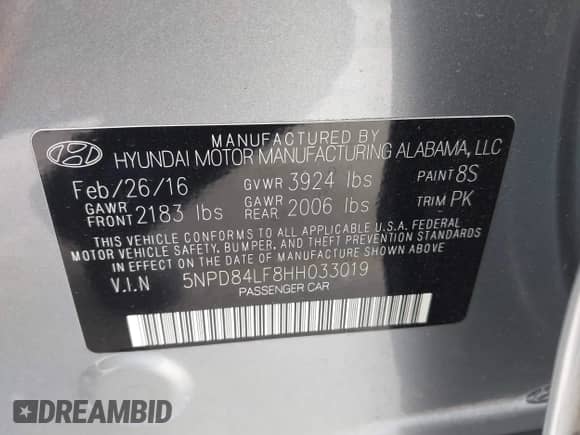 2017 Hyundai Elantra SE z VIN 5NPD84LF8HH033019, wystawiony jako IAAI lot #43259780 z przebiegiem 101 061 mil mil oraz . Historia ofert i sprzedaży dostępna na DreamBid. Obrazek 9.