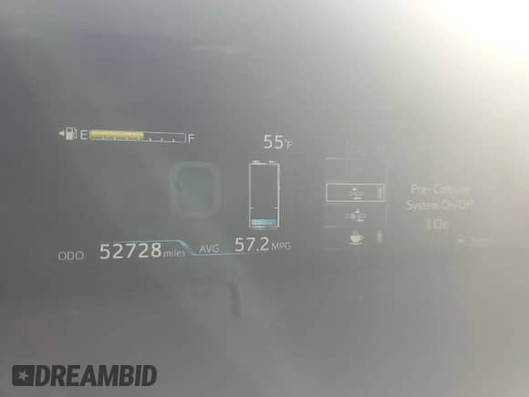 2020 Toyota Prius XLE with VIN JTDKARFP2L3149009, listed as a Copart auction lot 82362495 with 52,728 mi miles and Salvage title. Bid and sale history available at DreamBid. Image 9.