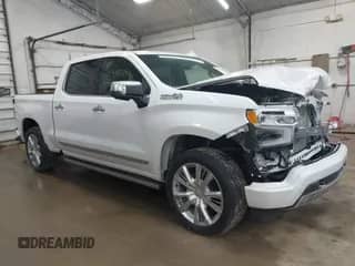 2024 Chevrolet Silverado 1500 High Country z VIN 1GCUDJEL2RZ307175, wystawiony jako IAAI lot #42395791 z przebiegiem 8 358 mil mil oraz . Historia ofert i sprzedaży dostępna na DreamBid. Obrazek 1.
