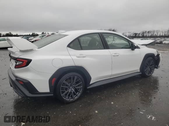 2022 Subaru WRX Premium with VIN JF1VBAH68N8005900, listed as a Copart auction lot 48079535 with 49,767 mi miles and Salvage title. Bid and sale history available at DreamBid. Image 3.