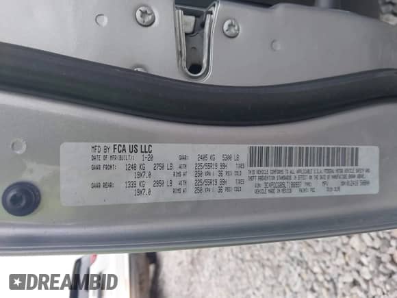 2020 Dodge Journey Crossroad с VIN 3C4PDCGB5LT188937, выставлен на аукционе IAAI как лот 43545023 с пробегом 92 479 миль миль и . История ставок и продаж доступна на DreamBid. Изображение 9.