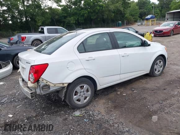 2016 Chevrolet Sonic LS with VIN 1G1JA5SH0G4110253, listed as a IAAI auction lot 42601036 with 63,495 mi miles and . Bid and sale history available at DreamBid. Image 4.