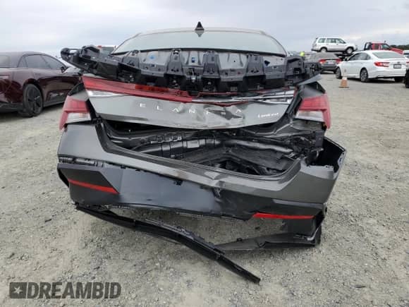 2025 Hyundai Elantra Limited with VIN KMHLP4DGXSU980237, listed as a Copart auction lot 81941265 with 2,342 mi miles and Salvage title. Bid and sale history available at DreamBid. Image 6.