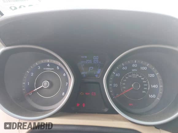 2011 Hyundai Elantra GLS z VIN KMHDH4AE9BU093071, wystawiony jako IAAI lot #43076398 z przebiegiem 206 109 mil mil oraz . Historia ofert i sprzedaży dostępna na DreamBid. Obrazek 7.