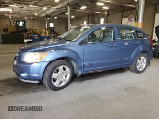 2007 Dodge Caliber SXT with VIN 1B3HB48B97D375545, listed as a Copart auction lot 80843095 with 160,747 mi miles and Salvage title. Bid and sale history available at DreamBid. Image 1.