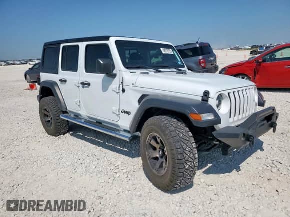 2022 Jeep Wrangler Unlimited Sport S with VIN 1C4HJXDG3NW213884, listed as a Copart auction lot 72015755 with 17,495 mi miles and Salvage title. Bid and sale history available at DreamBid. Image 4.