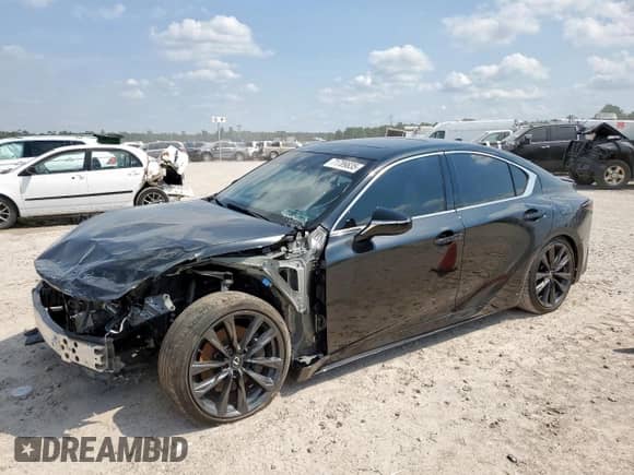 2024 Lexus IS 350 F Sport z VIN JTHBZ1B22R5077955, wystawiony jako Copart lot #71789835 z przebiegiem 13 820 mil mil oraz Szkoda całkowita • Salvage title. Historia ofert i sprzedaży dostępna na DreamBid. Obrazek 1.