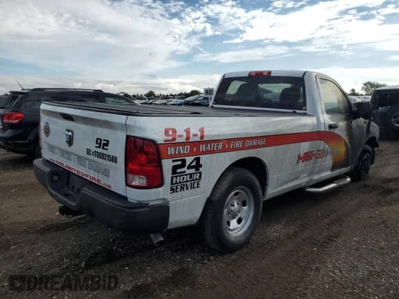 2013 Ram 1500 Tradesman with VIN 3C6JR6DG3DG596234, listed as a Copart auction lot 69247164 with Not provided miles and Salvage title. Bid and sale history available at DreamBid. Image 3.