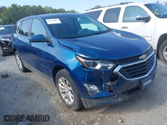 2021 Chevrolet Equinox LT with VIN 3GNAXUEV6ML351328, listed as a IAAI auction lot 43142074 with 39,640 mi miles and . Bid and sale history available at DreamBid. Image 1.