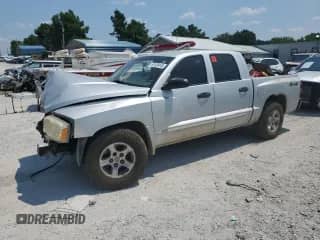2005 Dodge Dakota SLT with VIN 1D7HW48N85S212185, listed as a Copart auction lot 67438445 with 141,751 mi miles and Salvage title. Bid and sale history available at DreamBid. Image 1.