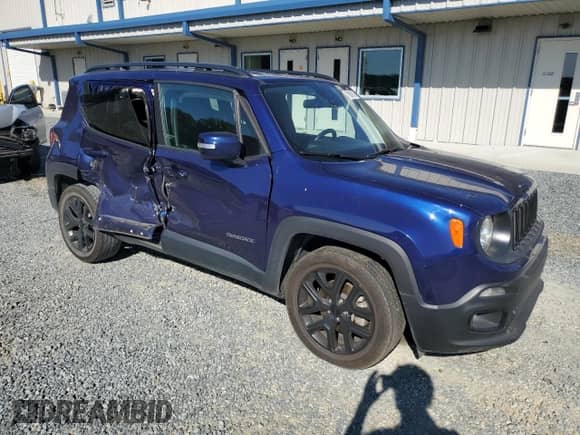 2018 Jeep Renegade Altitude with VIN ZACCJABB8JPG74732, listed as a Copart auction lot 71857075 with 81,449 mi miles and Salvage title. Bid and sale history available at DreamBid. Image 4.